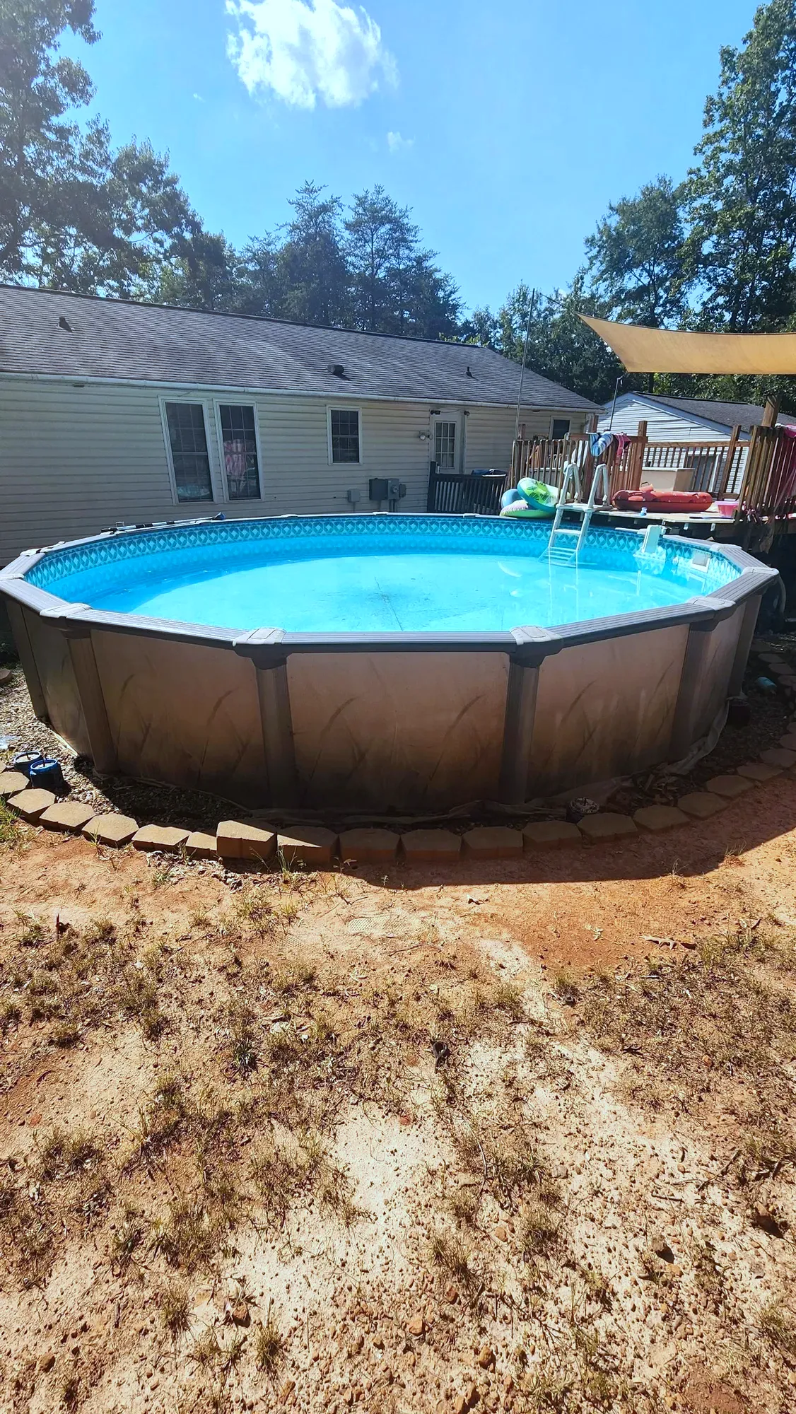Grounding in Gravel for a Pool Repair in Catawba